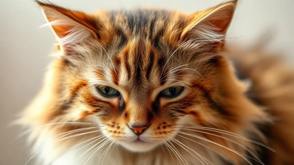 Gato sendo escovado pelo tutor, com pelos soltos visíveis na escova