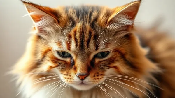 Gato sendo escovado pelo tutor, com pelos soltos visíveis na escova