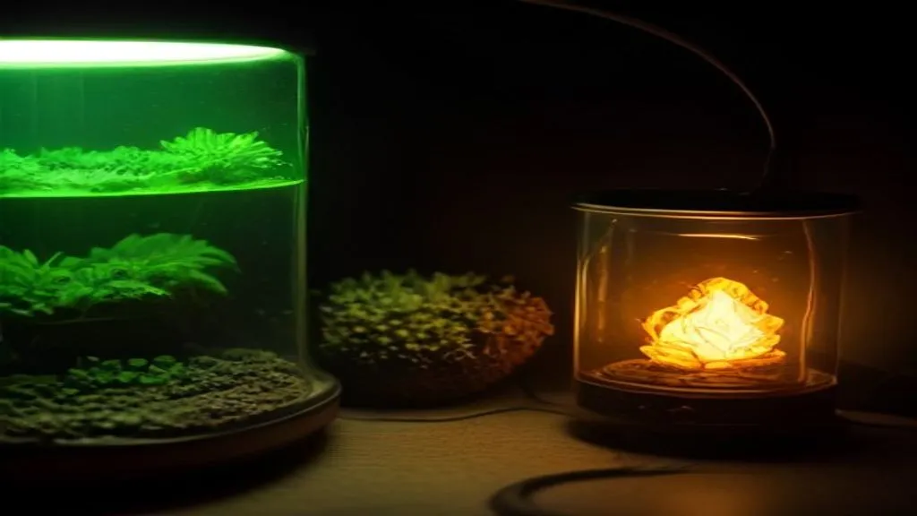 Medidor de consumo elétrico conectado a um terrário de réptil com lâmpada de aquecimento acesa
